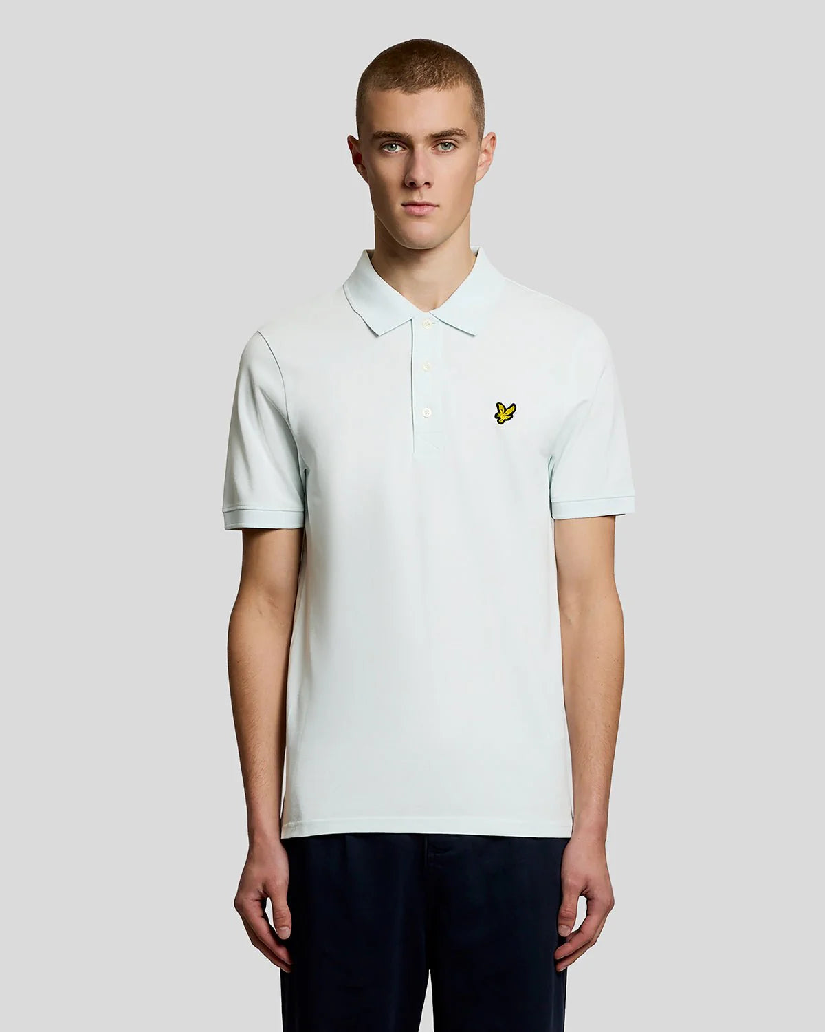 Lyle & Scott Cotton Polo Shirt Blue Ice