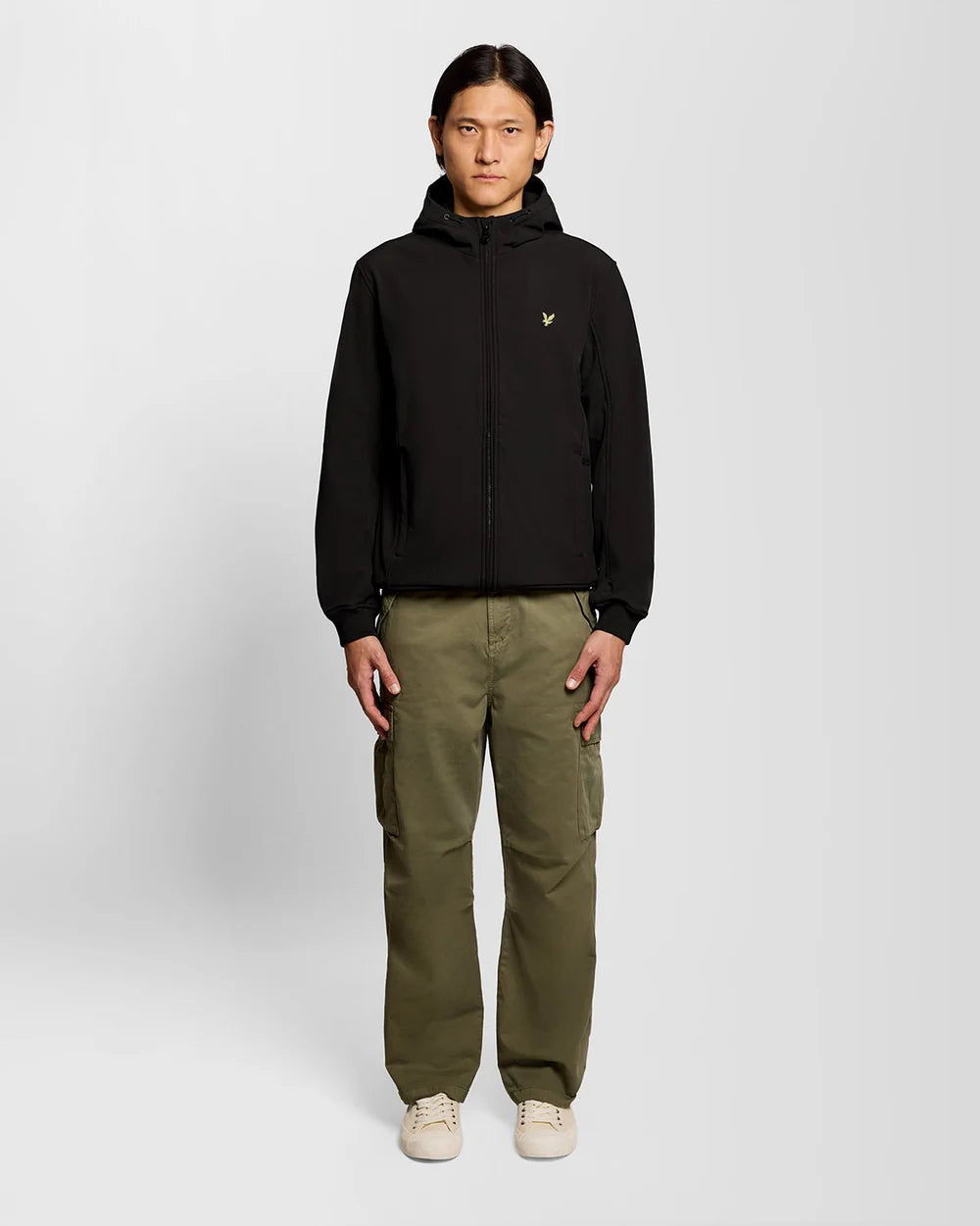 Lyle & Scott Fleece Back Softshell Jacket Black