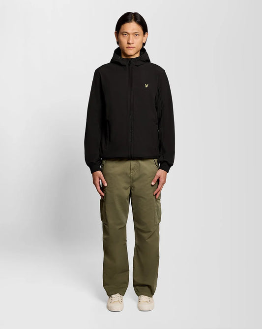 Lyle & Scott Fleece Back Softshell Jacket Black