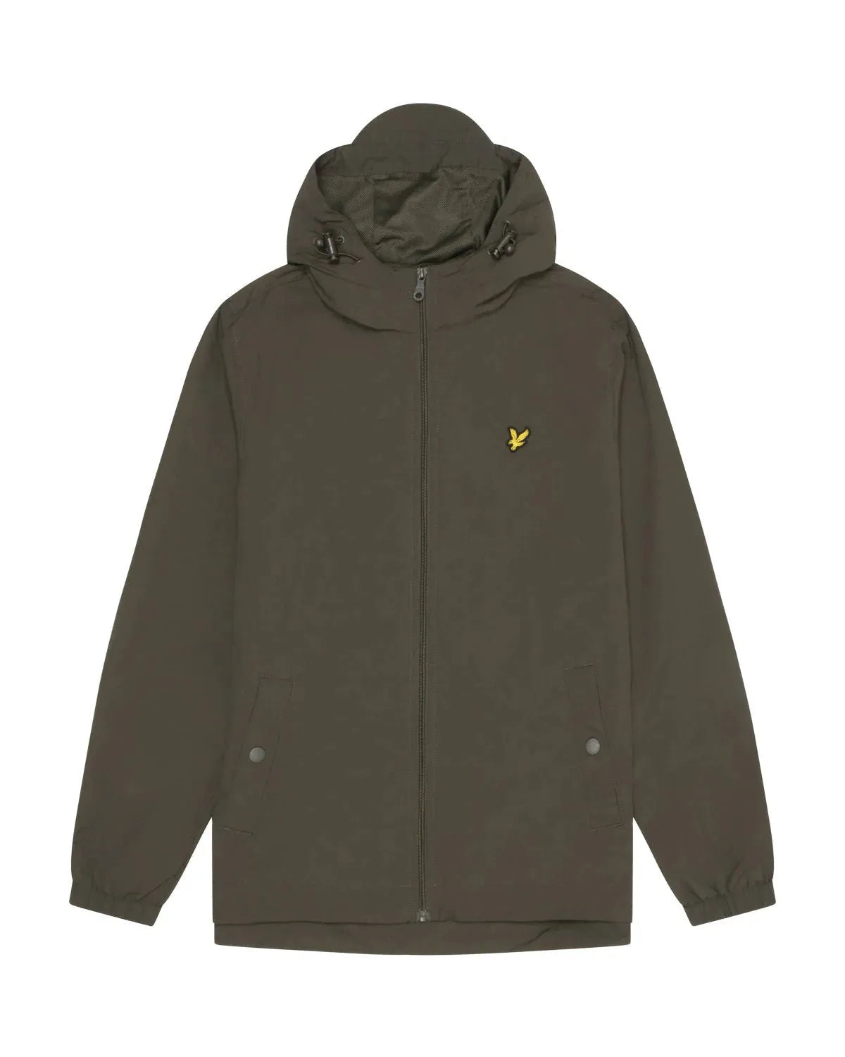 Lyle & Scott Zip Through Hooded Jacket In Olive