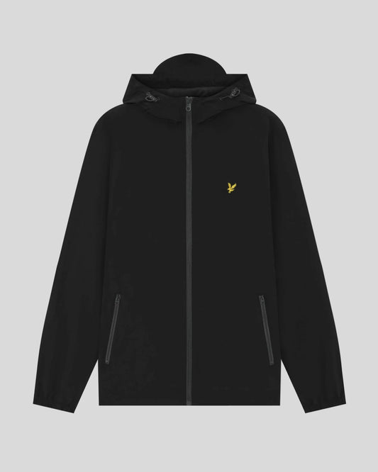 Lyle & Scott Contrast Zip Through Hooded Jacket Jet Black/Gunmetal