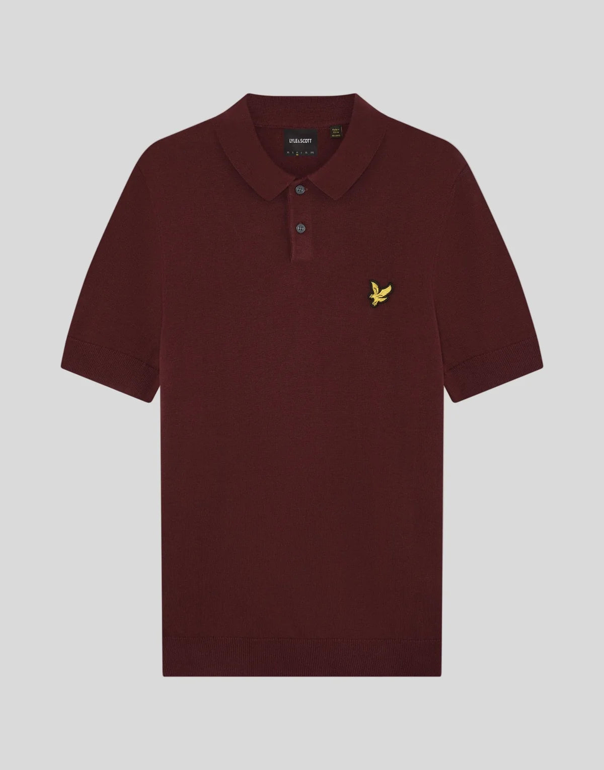Lyle & Scott Archive Knitted Polo Shirt Claret Jug