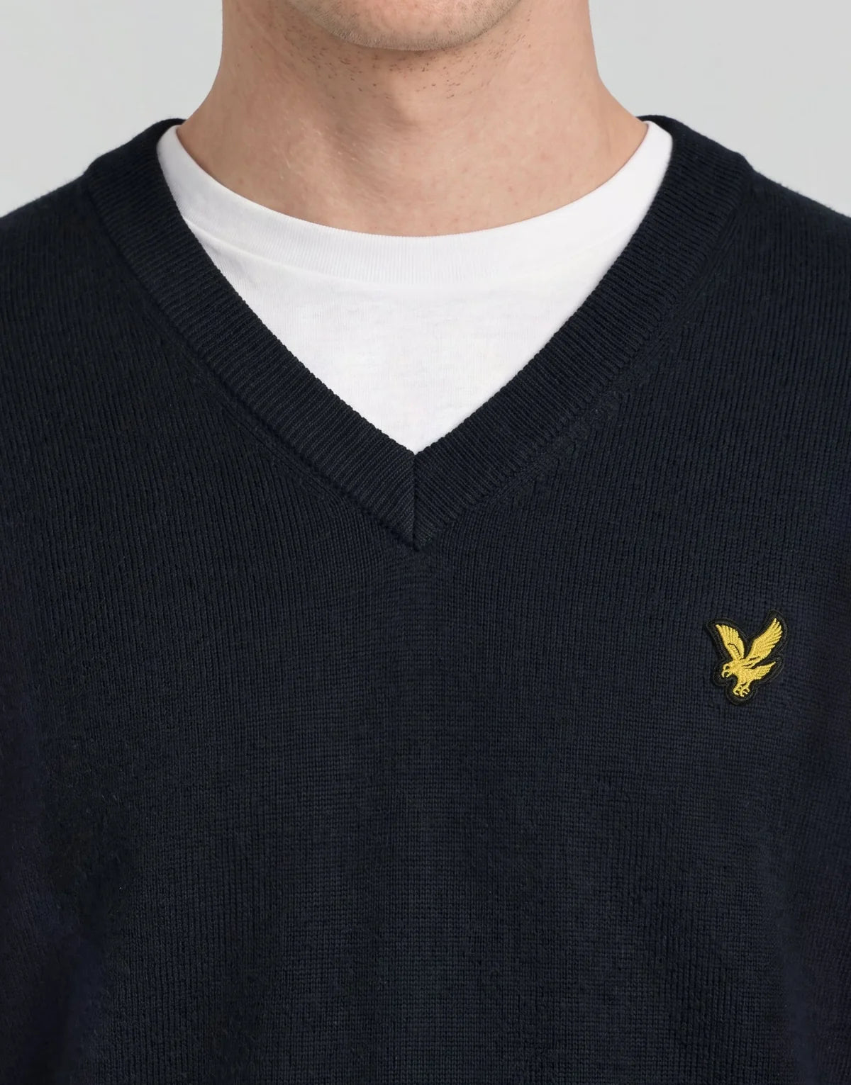 Lyle & Scott Archive Knitted V-Neck Jumper Dark Navy