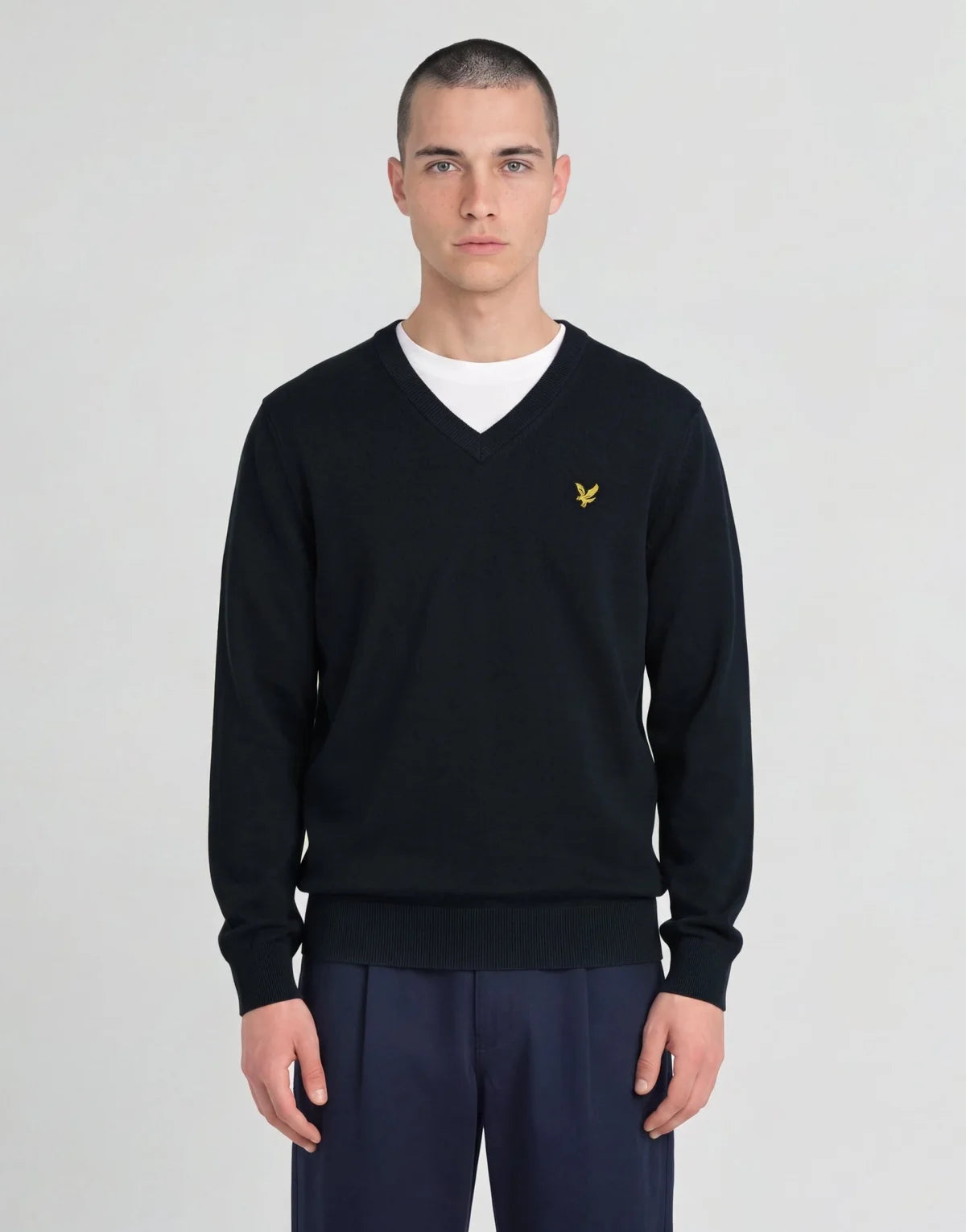 Lyle & Scott Archive Knitted V-Neck Jumper Dark Navy