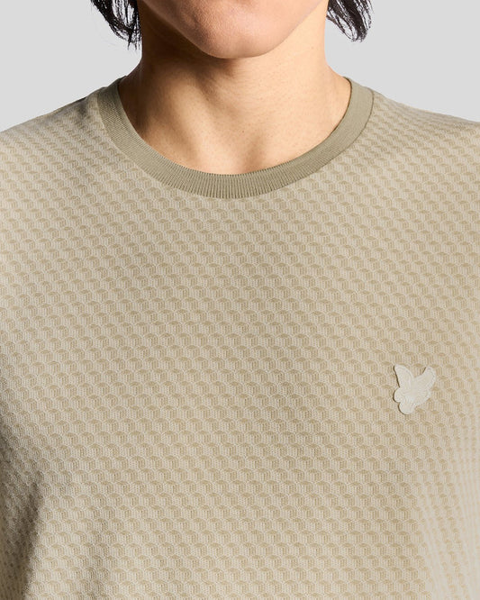 Lyle & Scott Graphic Jacquard T-Shirt Stone