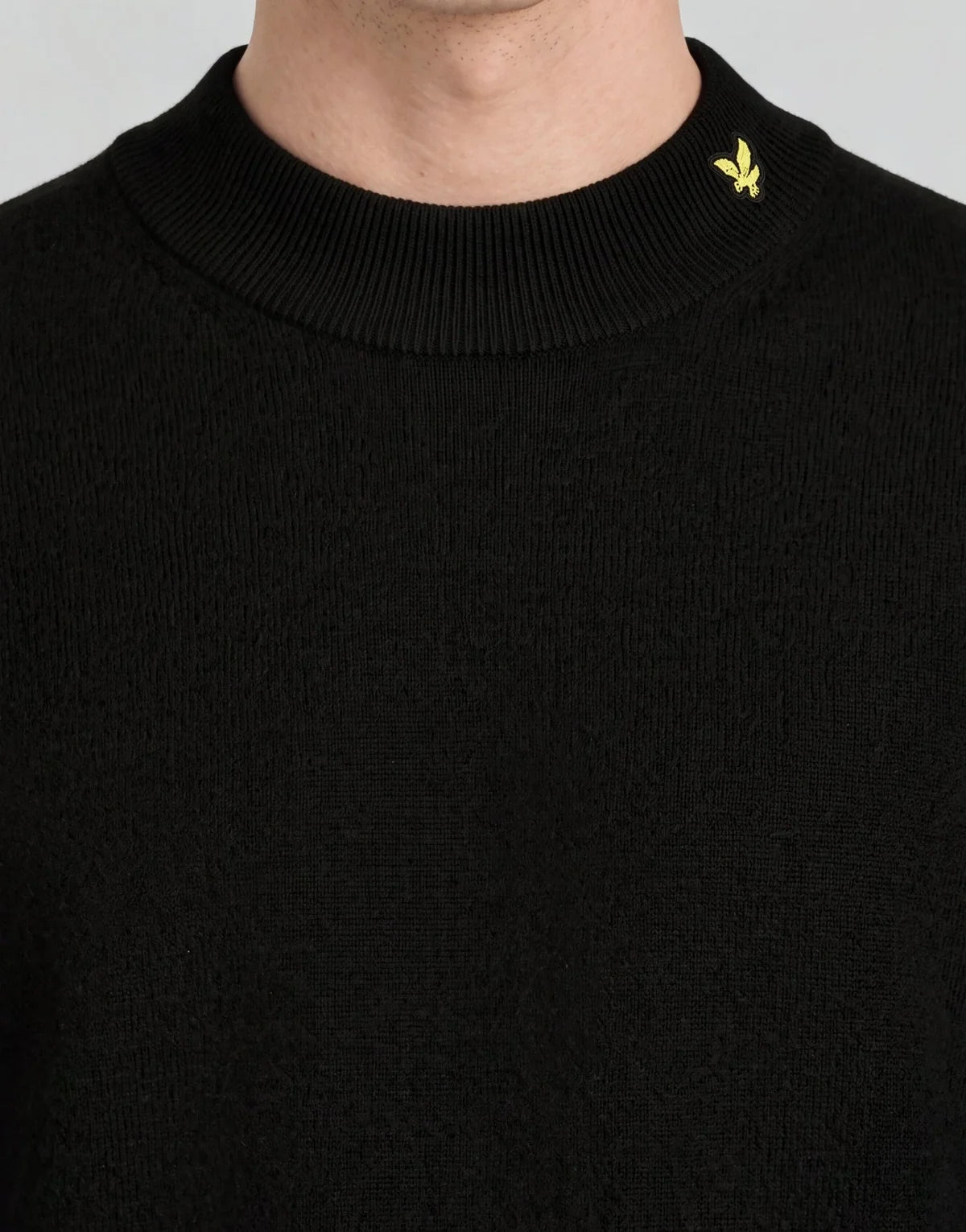 Lyle & Scott Archive knitted turtle neck jumper in black men's knitwear