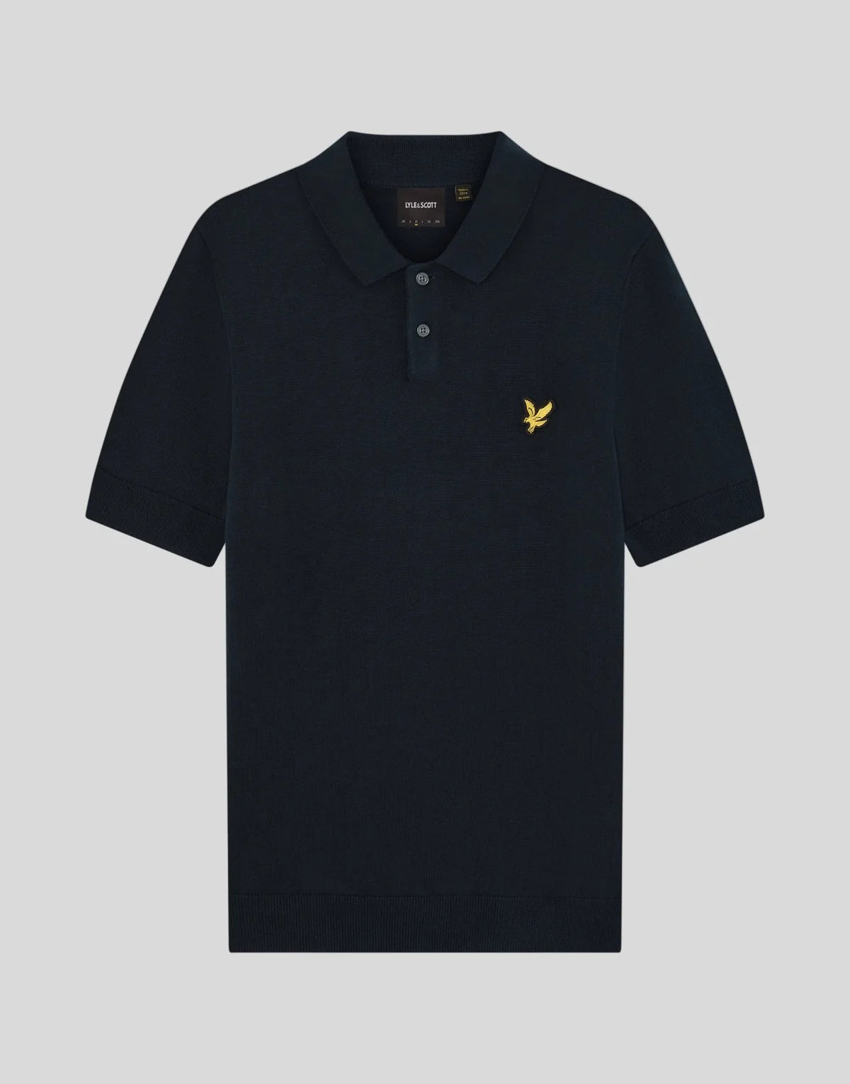 Lyle & Scott Archive Knitted Polo Shirt Dark Navy