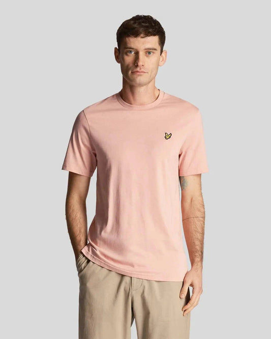 Lyle & Scott Plain T-Shirt In Palm Pink - RD1 Clothing