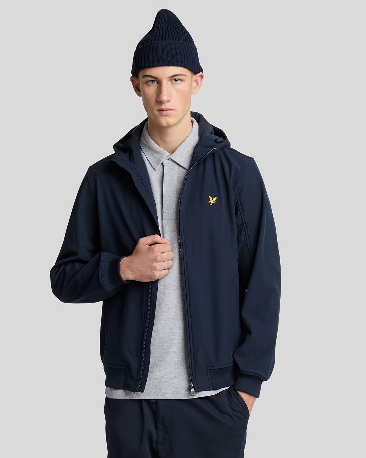 Lyle & Scott Fleece Lined Softshell Jacket Navy