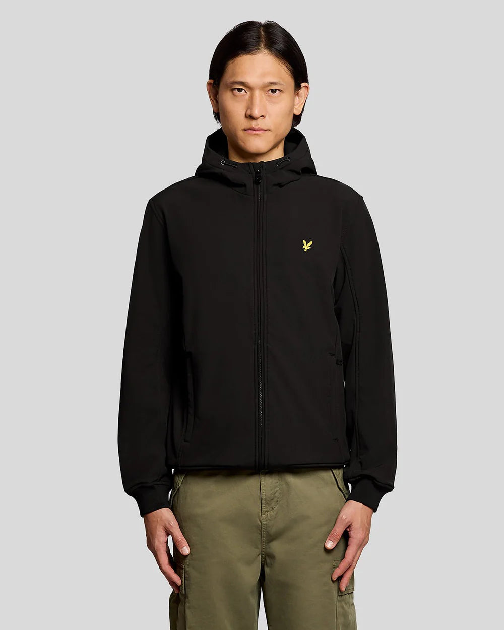 Lyle & Scott Fleece Back Softshell Jacket Black
