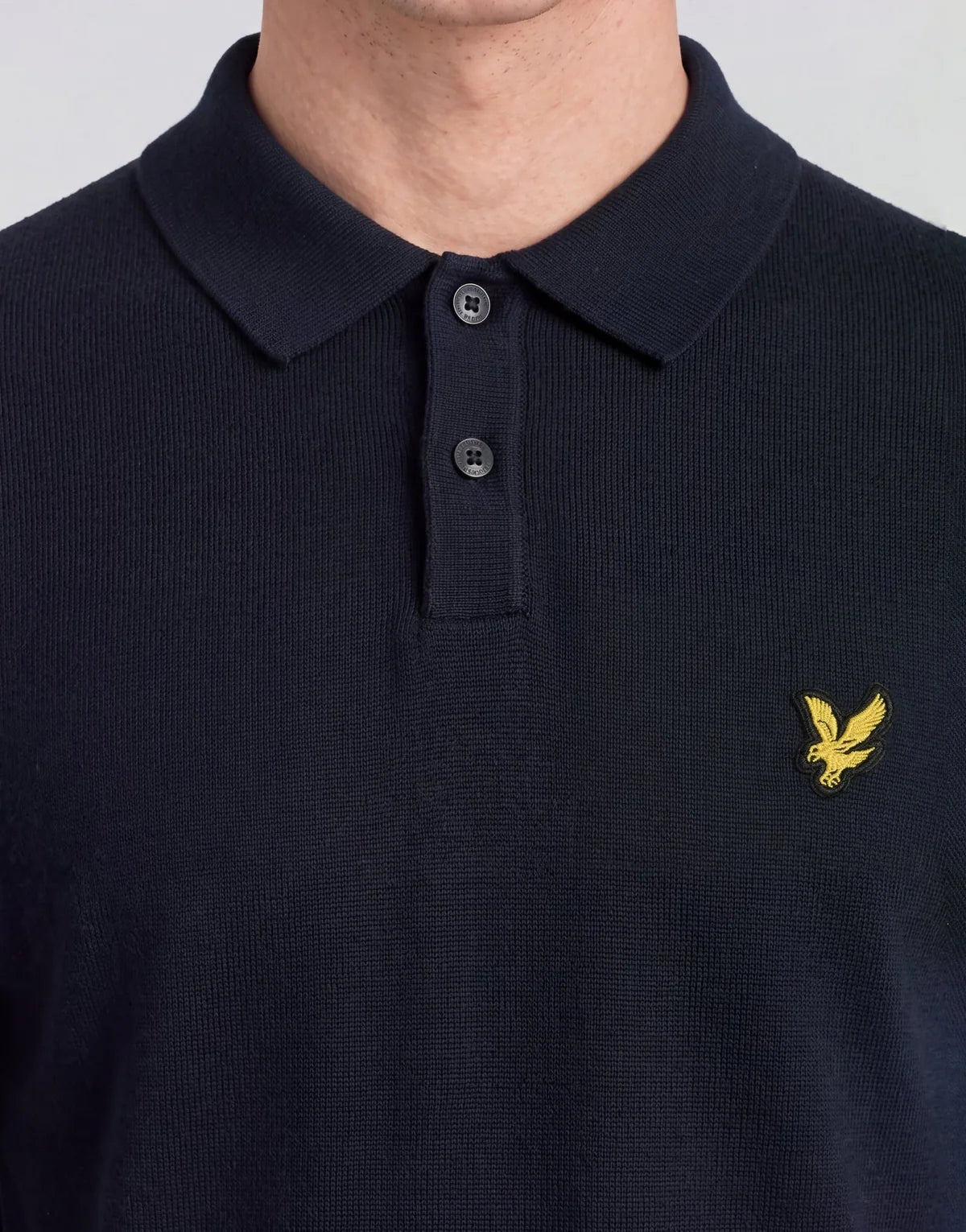 Lyle & Scott Archive Knitted Polo Shirt Dark Navy