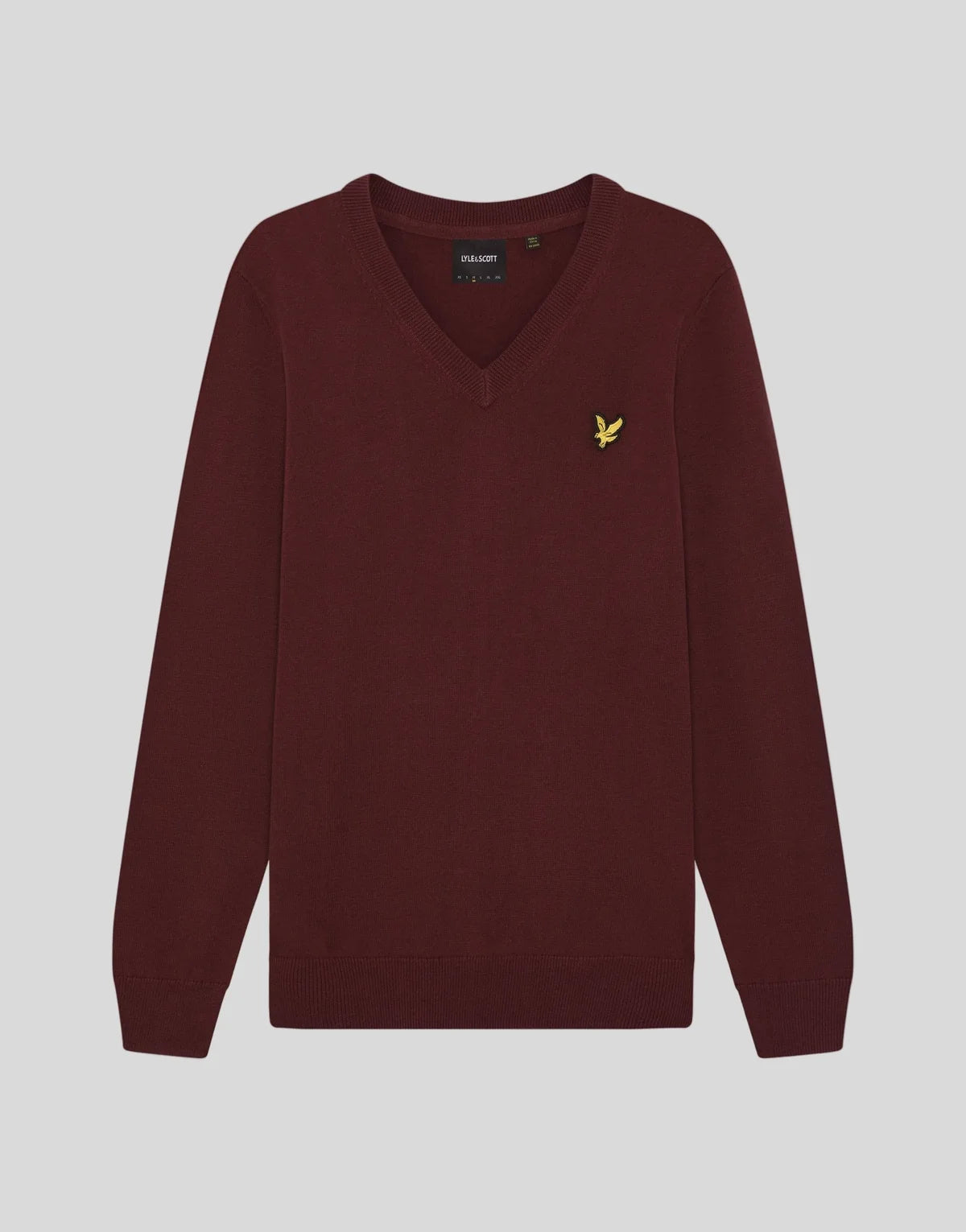 Lyle & Scott Archive Knitted V-Neck Jumper Claret Jug
