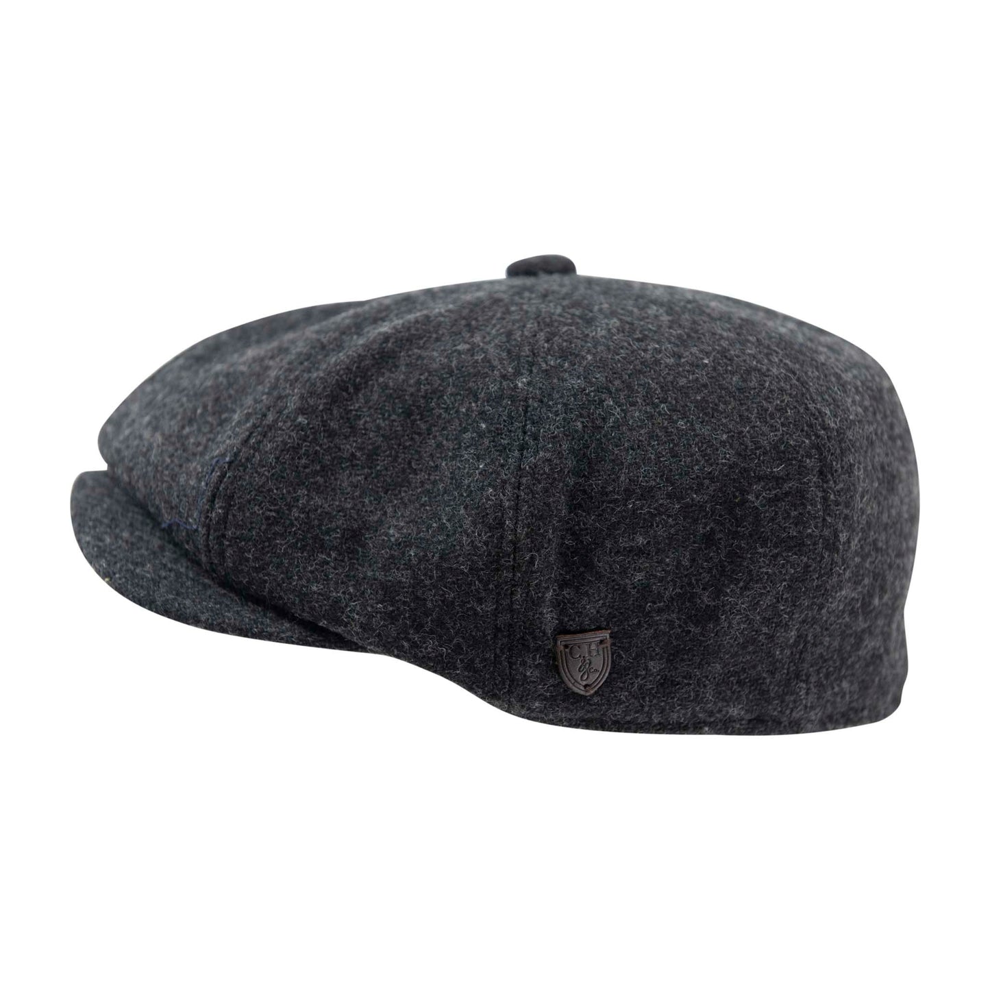 Carlyle Plain Wool Mix Newsboy Cap Charcoal