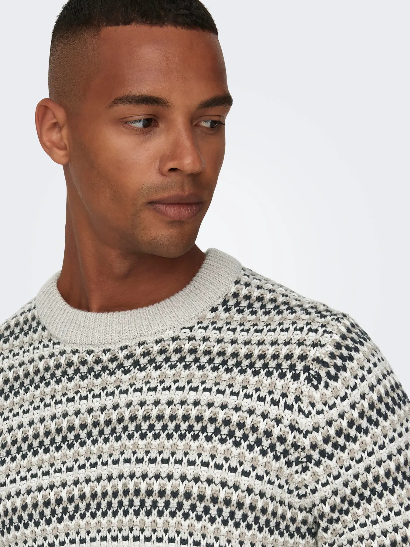 Only & Sons Onsmusa Reg Crew Knitted Jumper Beige
