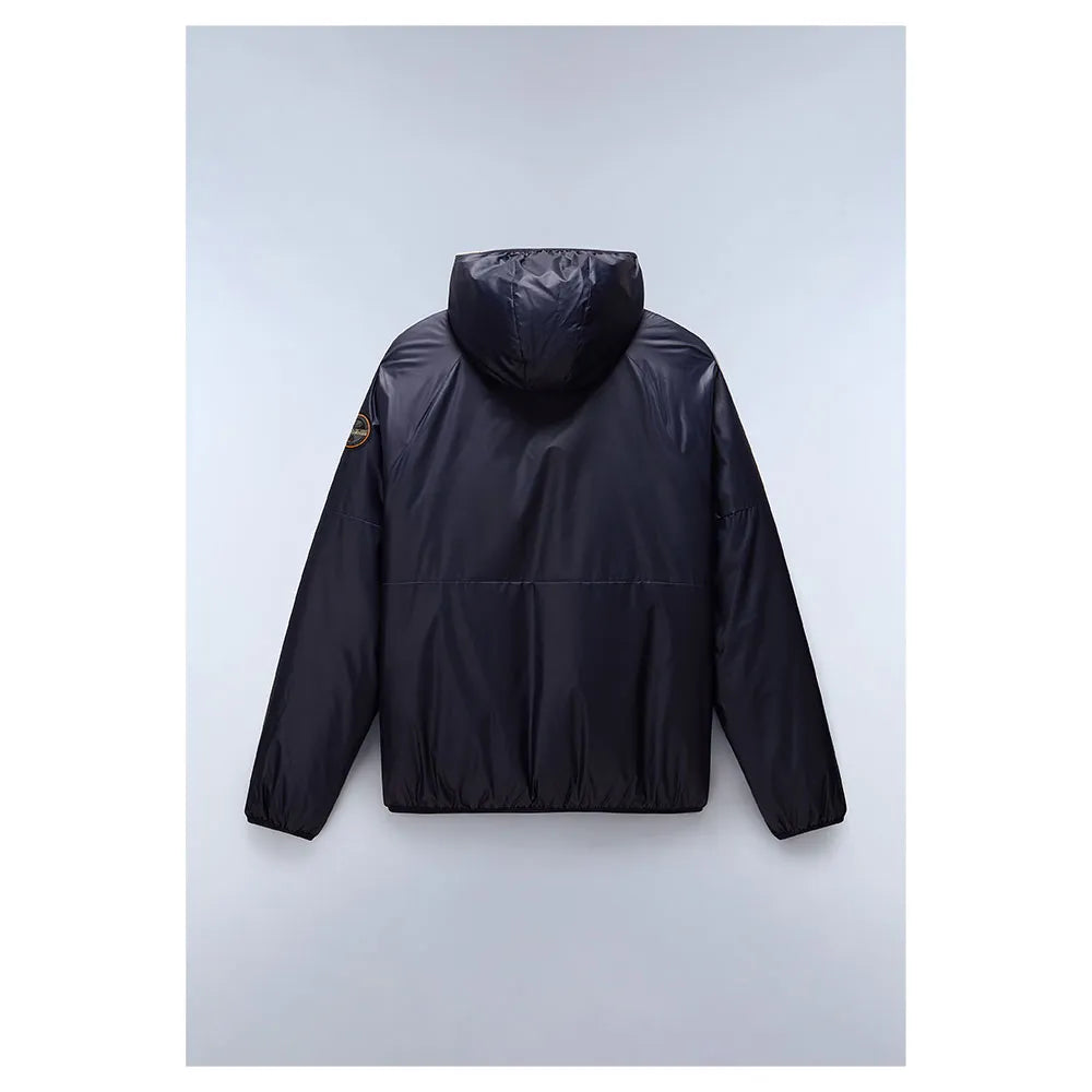 Napapijri A-Thur jacket in blue marine color, featuring a stylish design with a zip-up front and adjustable hood.