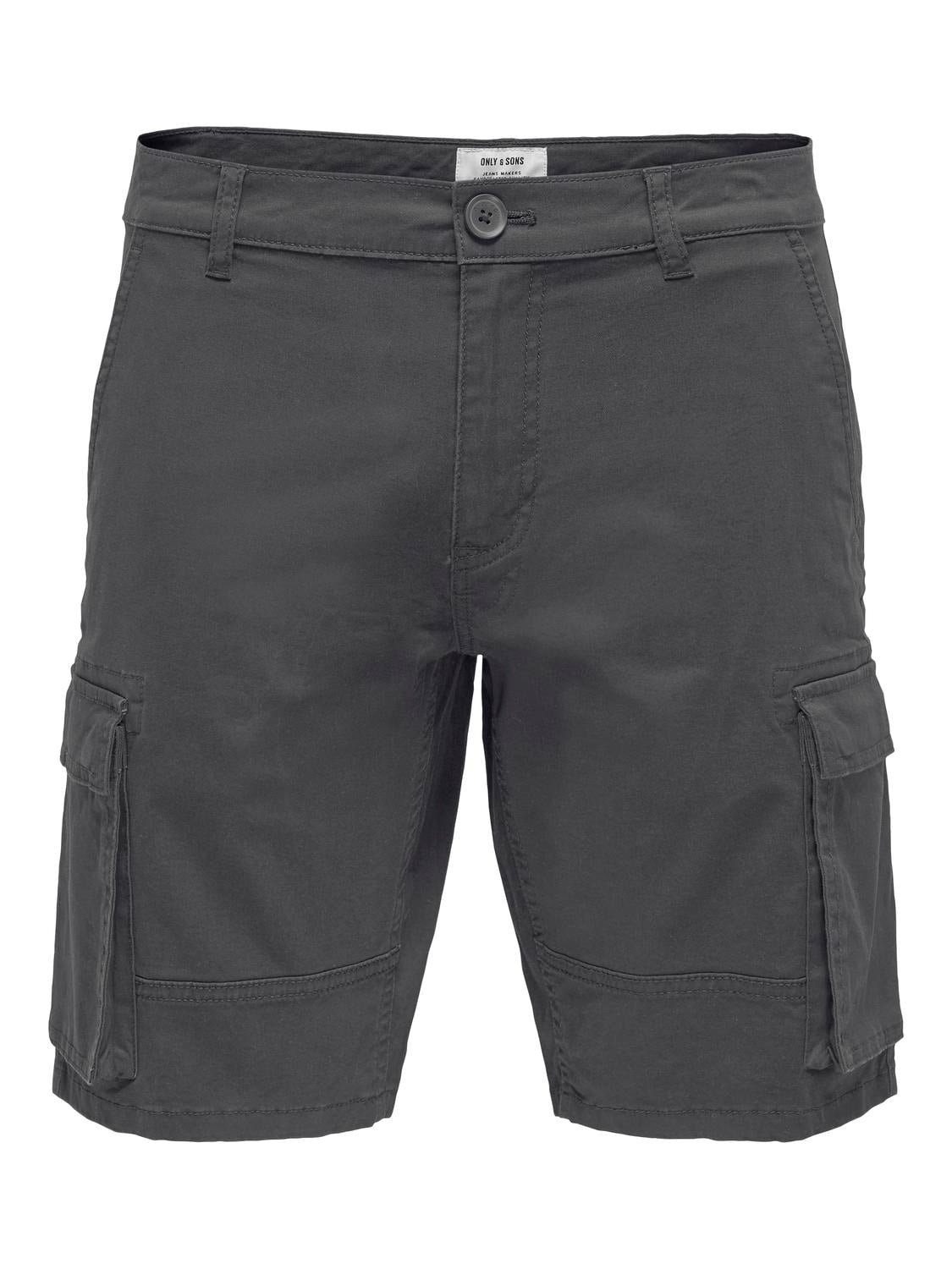 Only & Sons Stage Cargo Shorts Grey