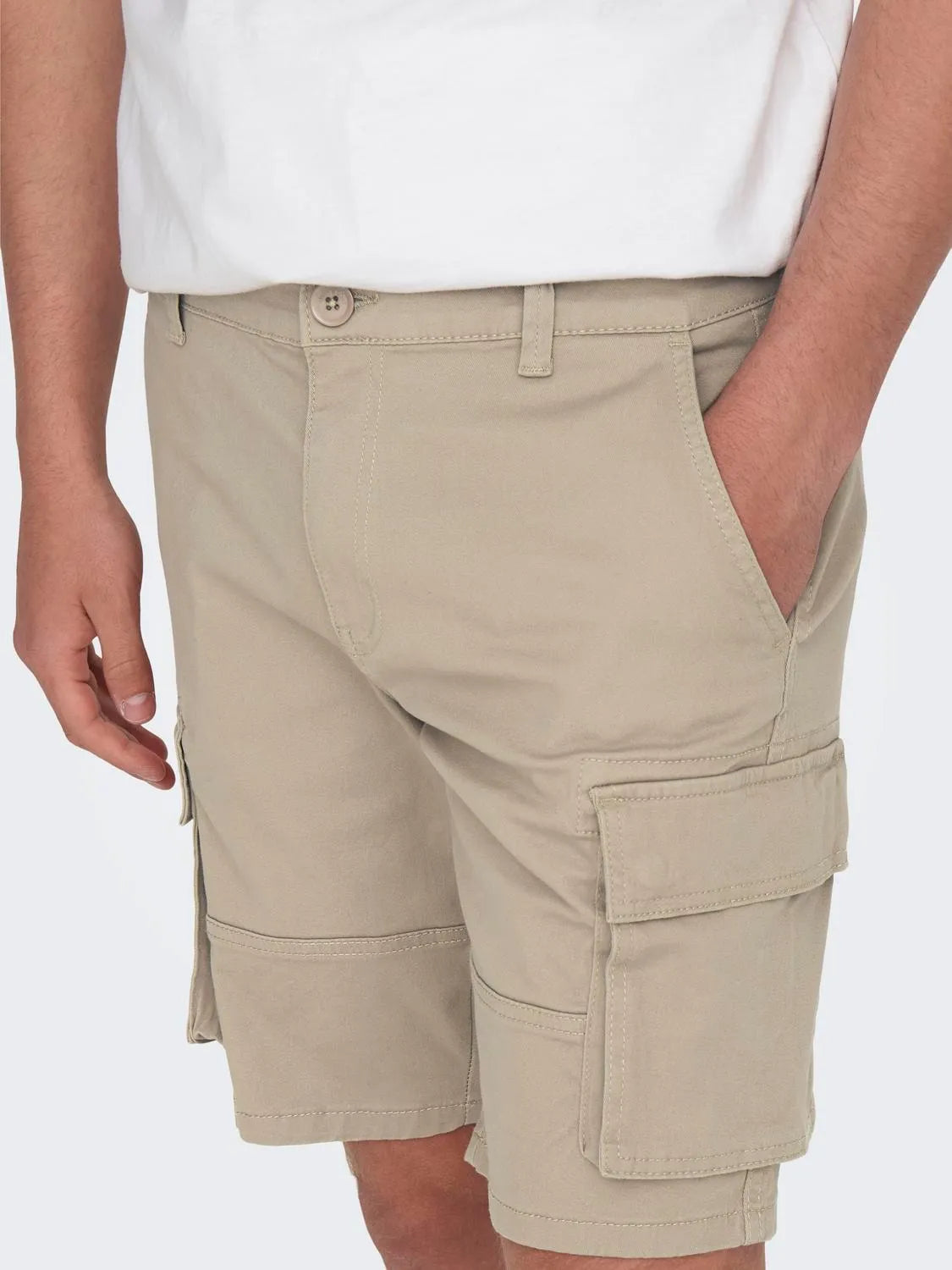 Only & Sons Cargo Shorts Beige