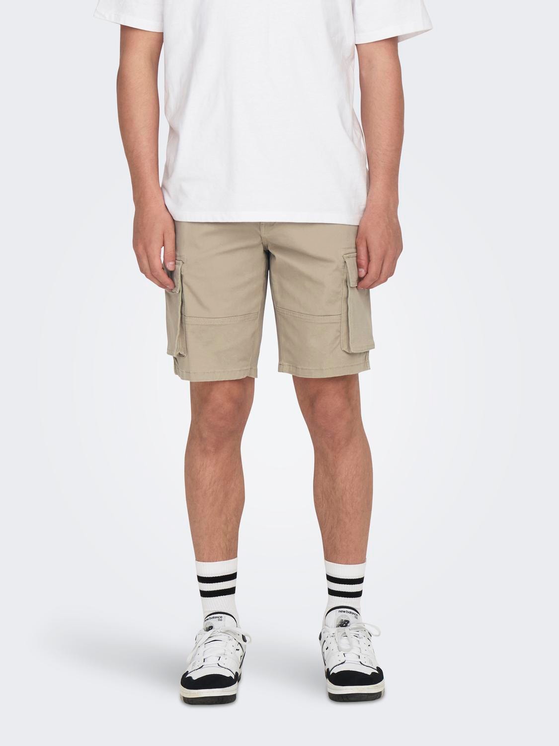 Only & Sons Cargo Shorts Beige