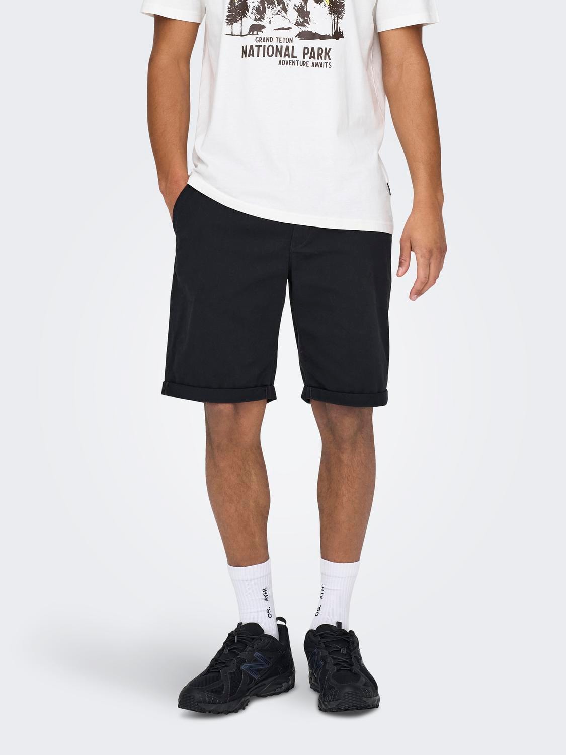 Only & Sons Peter Chino Shorts Dark Navy