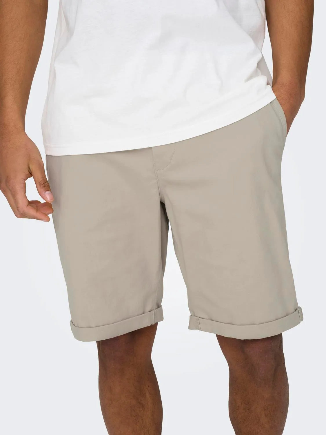 Only & Sons Peter Chino Shorts Silver Lining