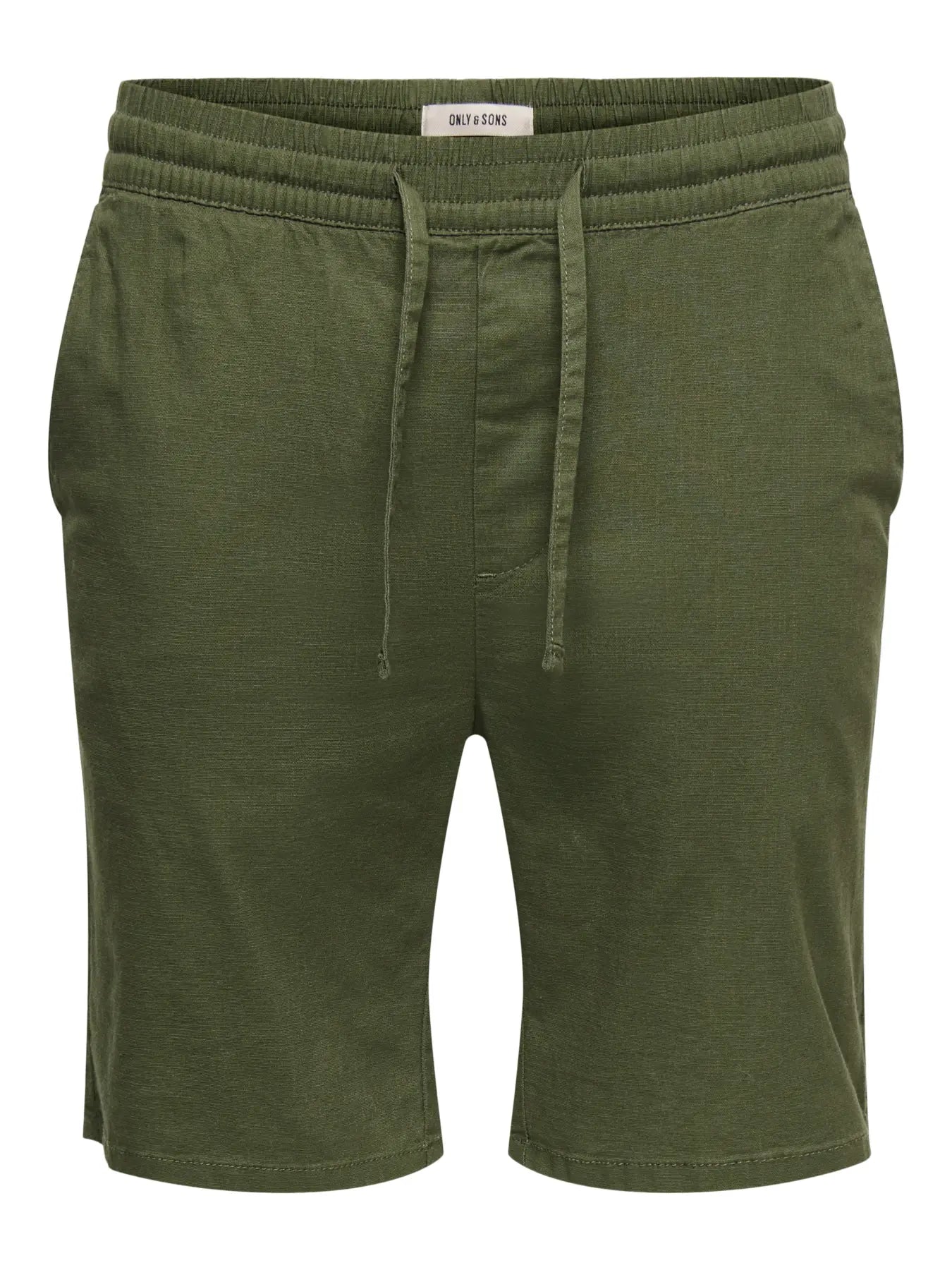 Only & Sons Onsreid Slim Slub Shorts Green - RD1 Clothing