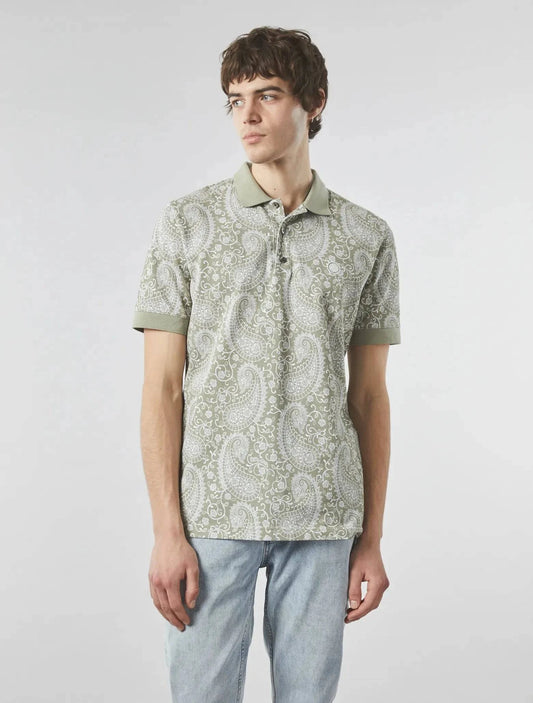 Pretty Green Bay Paisley Polo In Green - RD1 Clothing