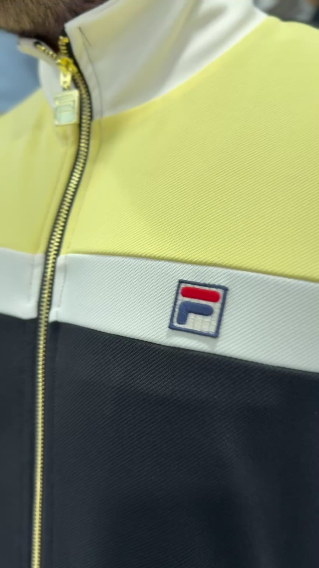 Fila Cruz Track Top Yellow/Black/Gardenia