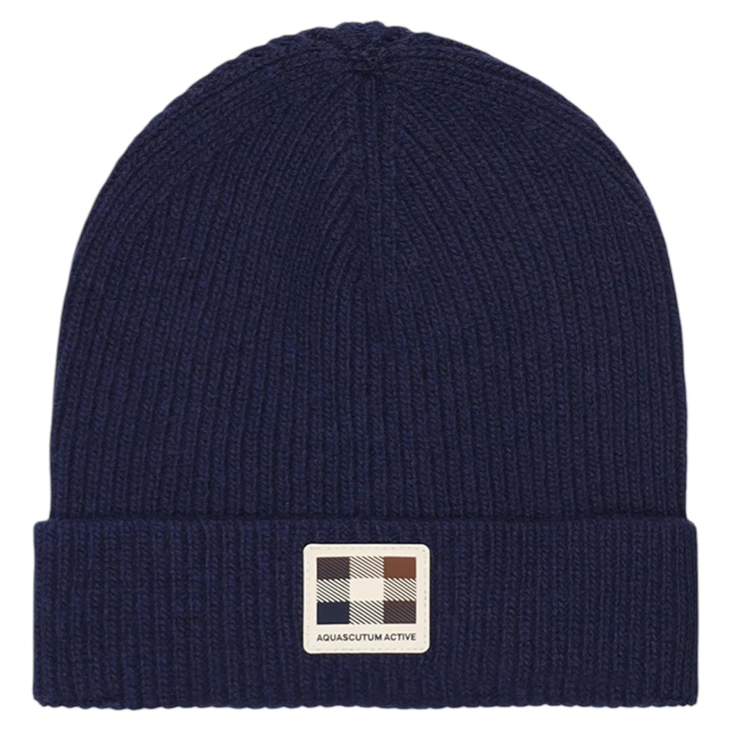 Aquascutum Active Rubber Patch Beanie Navy