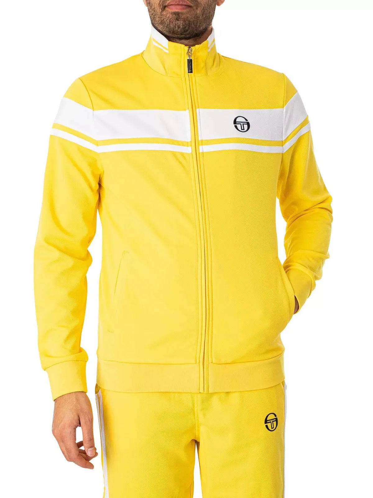 Sergio Tacchini Damarindo Tracksuit In Lemon Drop/ White