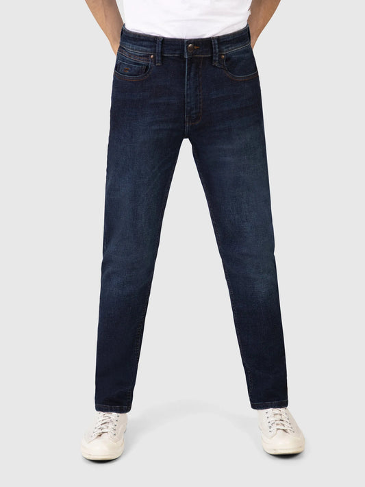 Mish Mash Tapered Fit Mid Stretch Santana Dark Denim Jeans