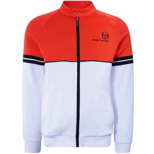 Sergio Tacchini Avalon Track Top In White/ Grenadine - RD1 Clothing
