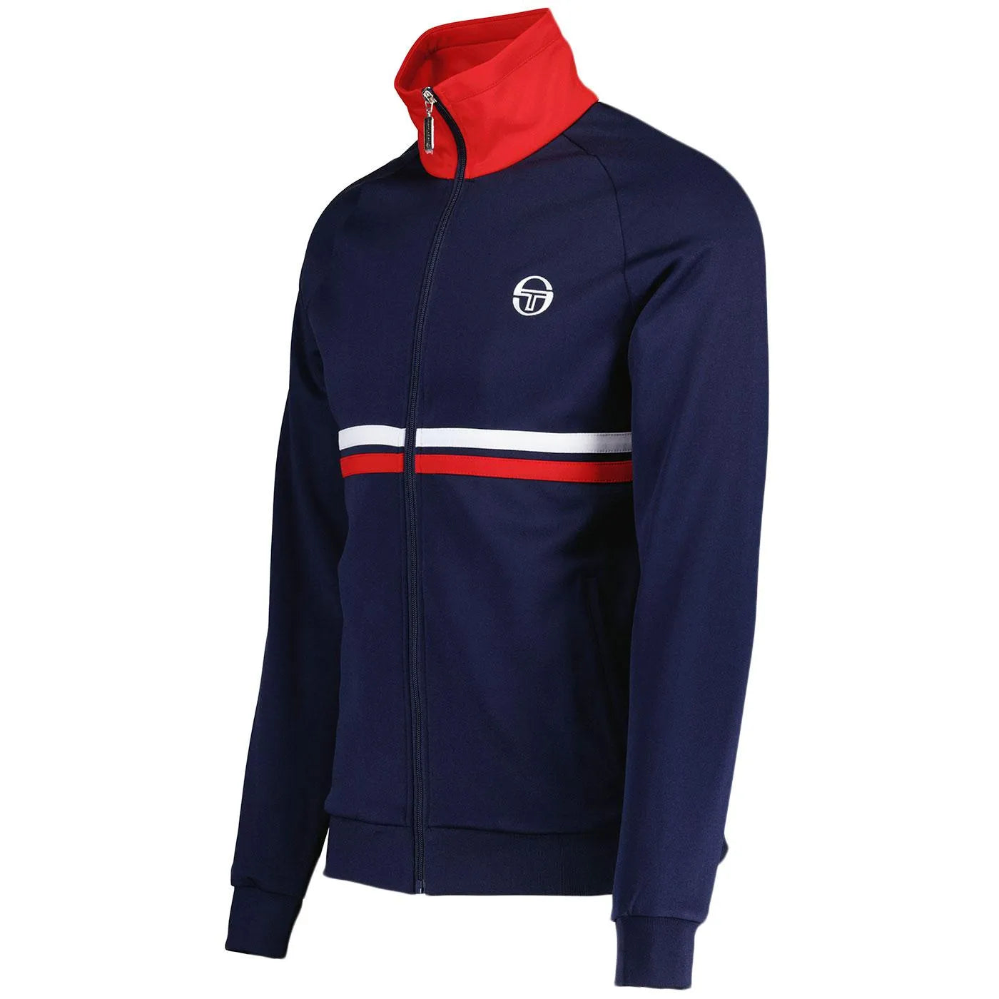 Sergio Tacchini Dallas Track Top In Maritime Blue/Adrenaline Rush