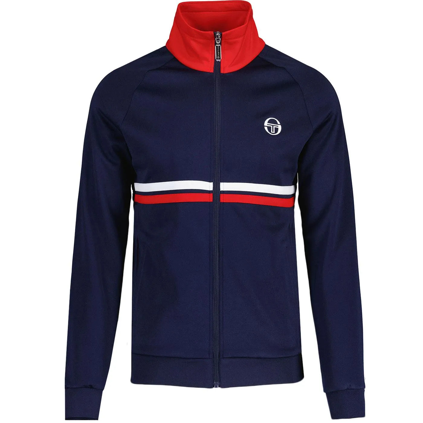 Sergio Tacchini Dallas Track Top In Maritime Blue/Adrenaline Rush