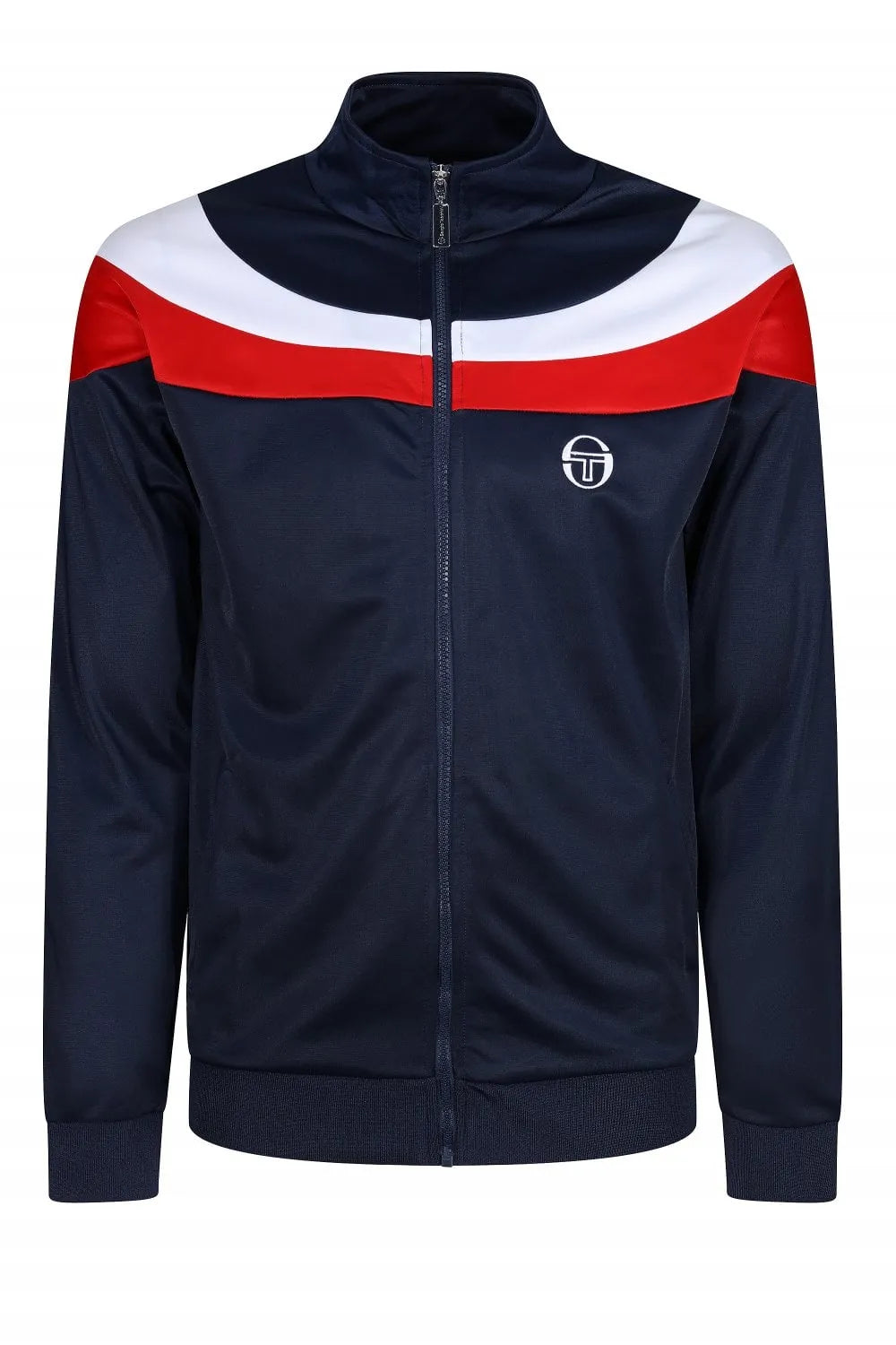 Sergio Tacchini Fohn Track Top In Maritime Blue/ White