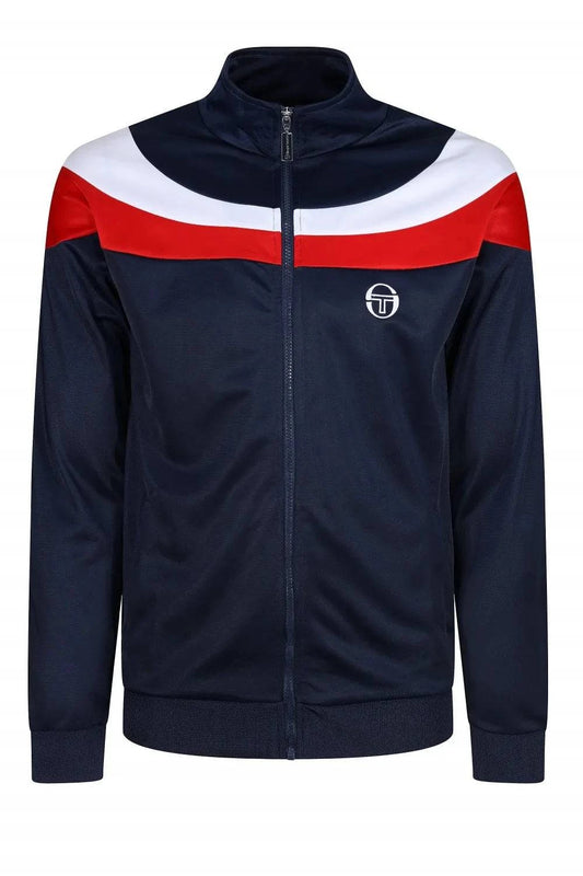 Sergio Tacchini Fohn Track Top In Maritime Blue/ White - RD1 Clothing