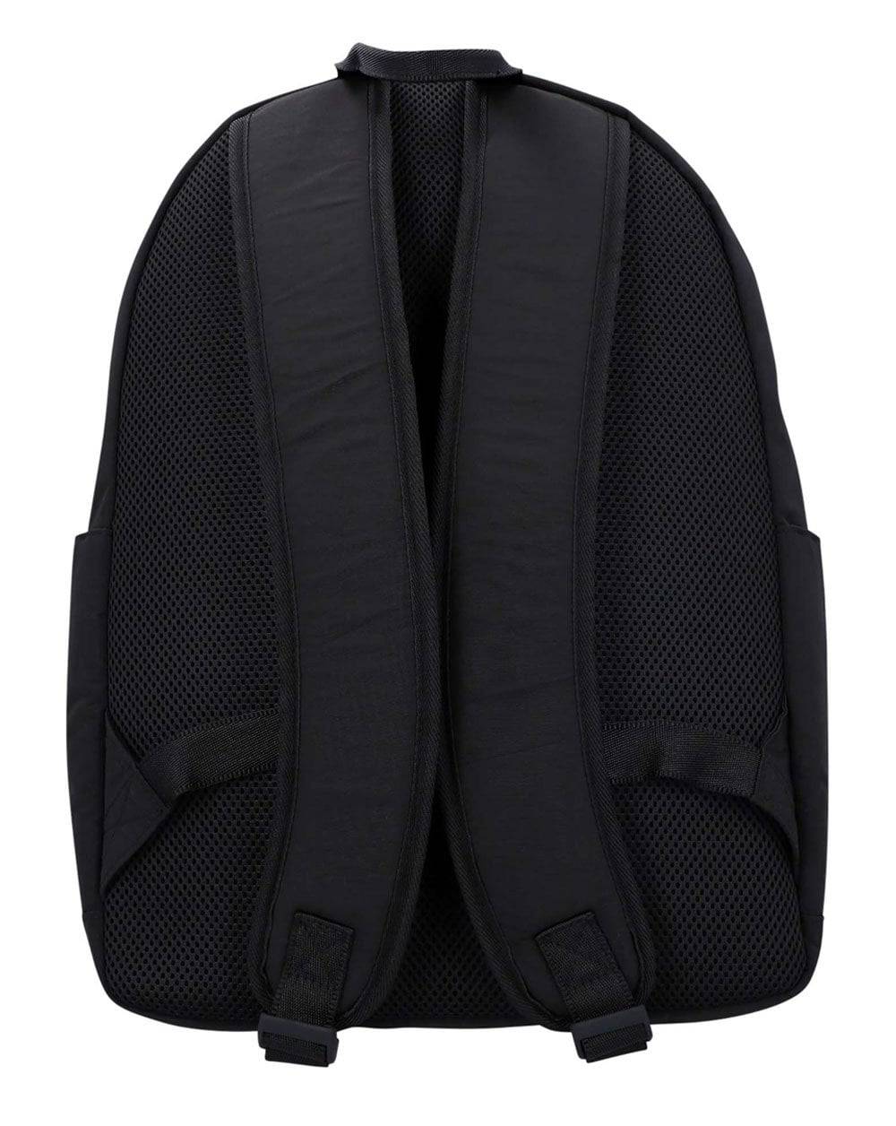 Black Sergio Tacchini Geo backpack with multiple compartments and adjustable straps, designed for stylish daily use.