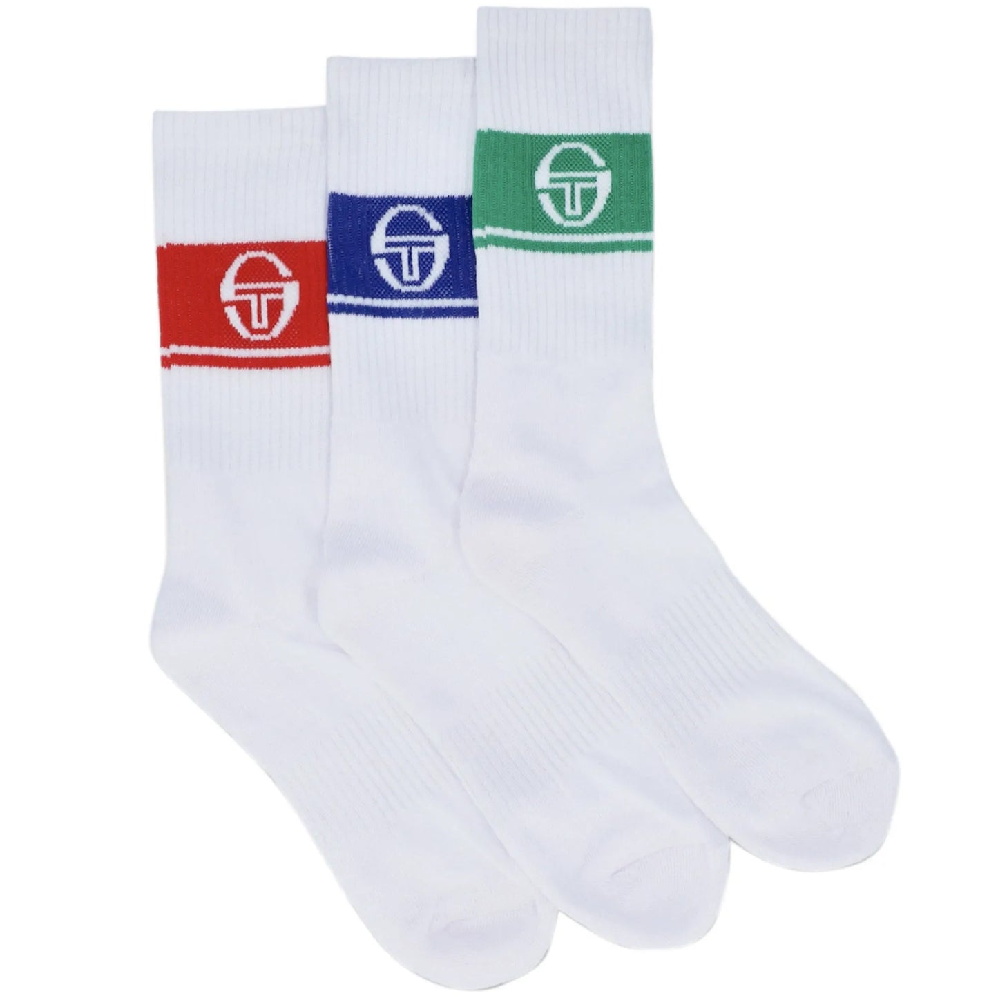 Sergio Tacchini Koos Socks In White/Adrenaline Rush