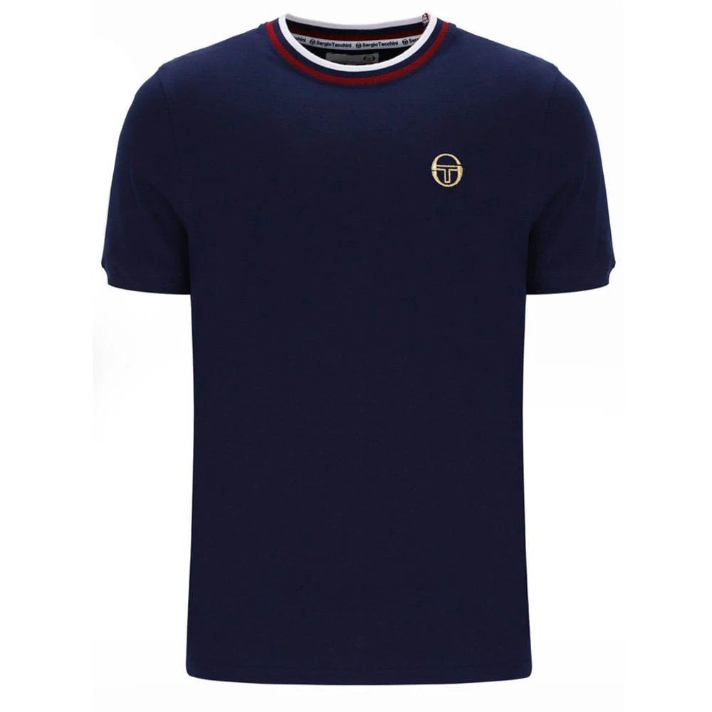 Sergio Tacchini Rainer Tee In Blue/Dark Red