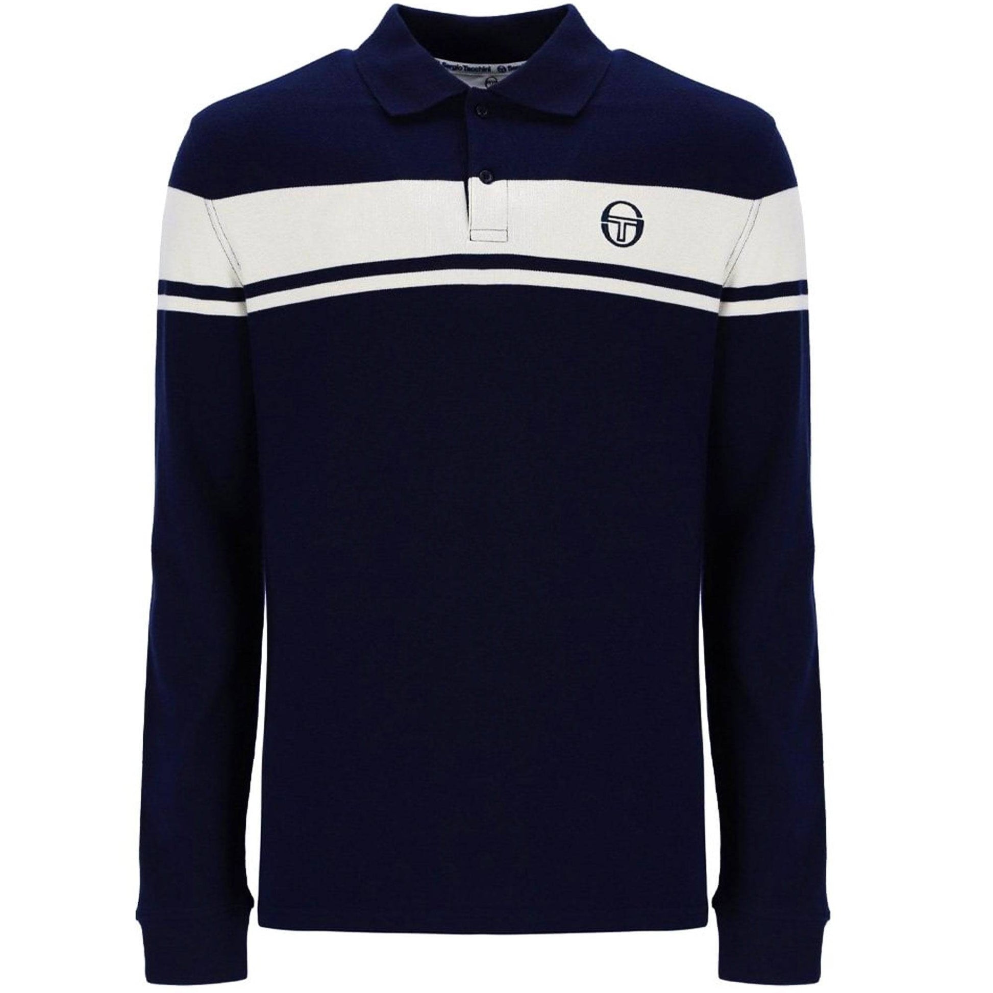 Sergio Tacchini Young Line L/S Polo Shirt Maritime Blue - RD1 Clothing