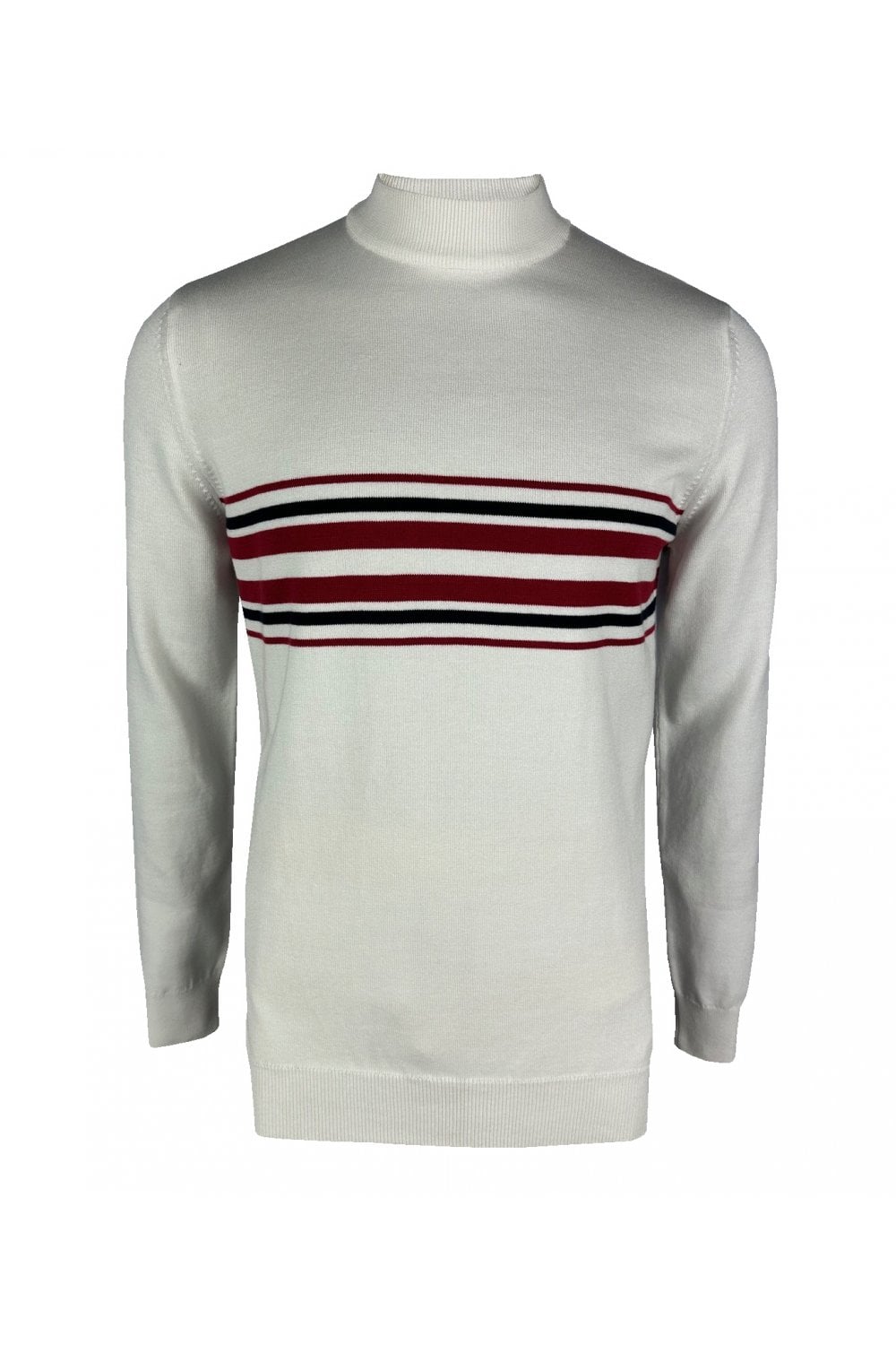 Ska & Soul Knebworth Border Stripe Knit Ecru