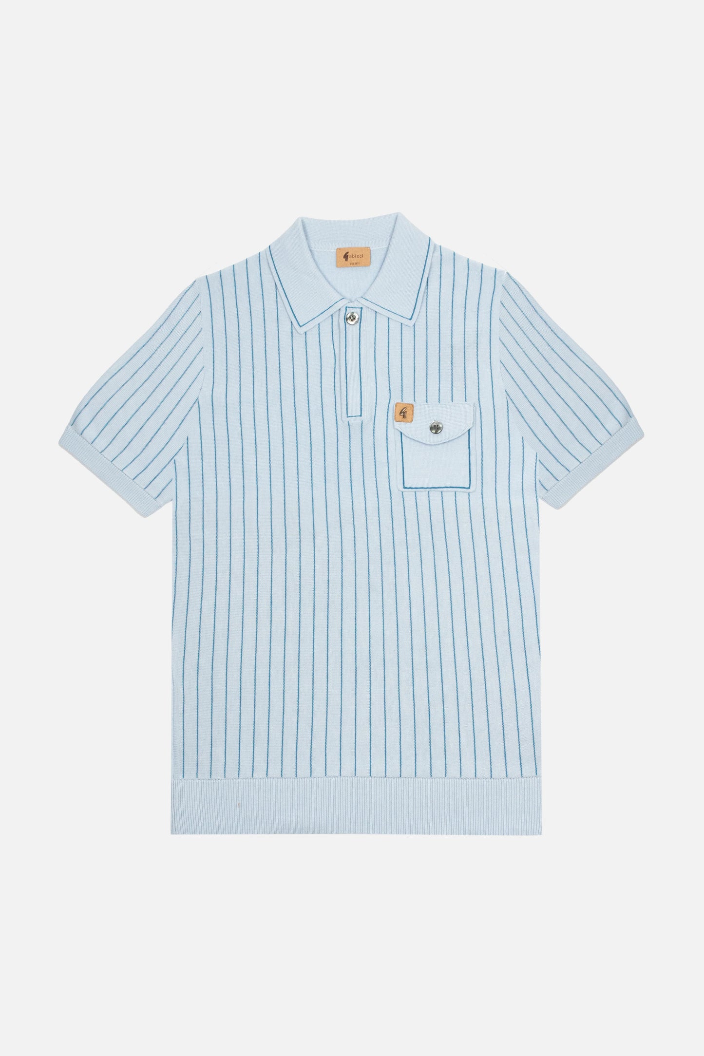 Gabicci Danny Knitted Polo Sky Blue