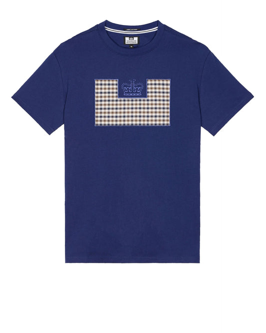 Weekend Offender Zapico Prison T-Shirt Bright Navy/Mid House Check