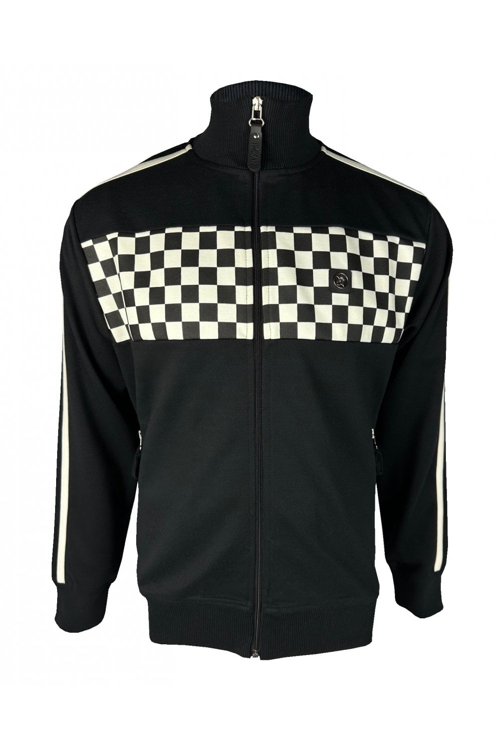 Trojan Chequerboard Track Top Black - RD1 Clothing