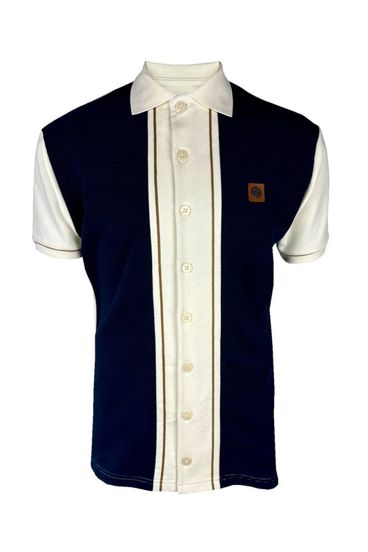 Trojan Ottoman Panel Polo in Ecru - RD1 Clothing