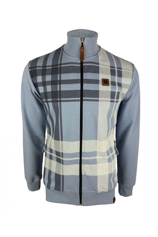 Trojan Check Track Top In Sky