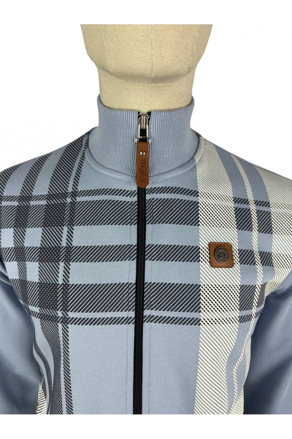 Trojan Check Track Top In Sky