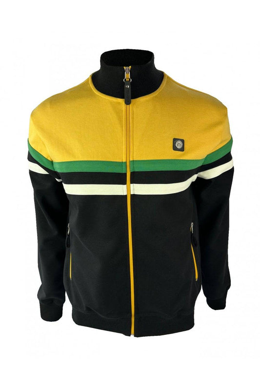 Trojan Panel Stripe Track Top Yellow/Black - RD1 Clothing