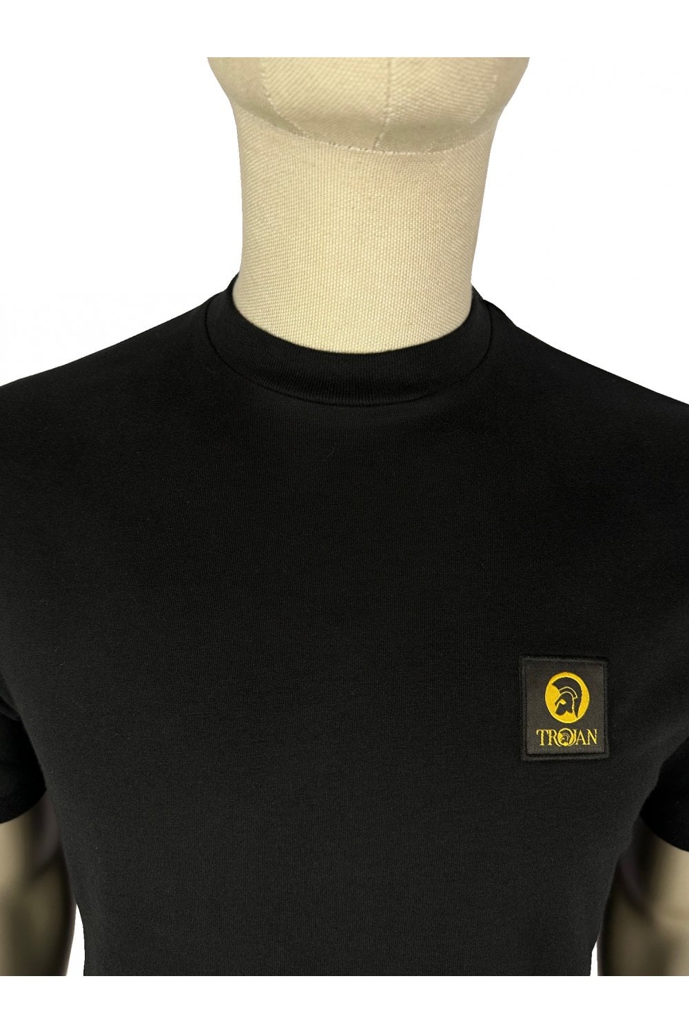 Trojan Plain Badged Tee in Black