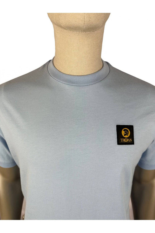 Trojan Plain Badged Tee in Powder - RD1 Clothing