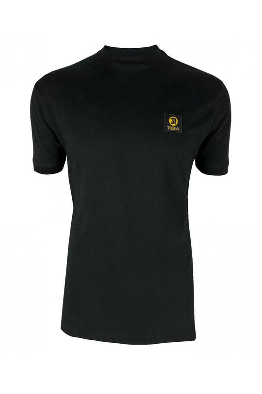 Trojan Plain Badged Tee in Black - RD1 Clothing